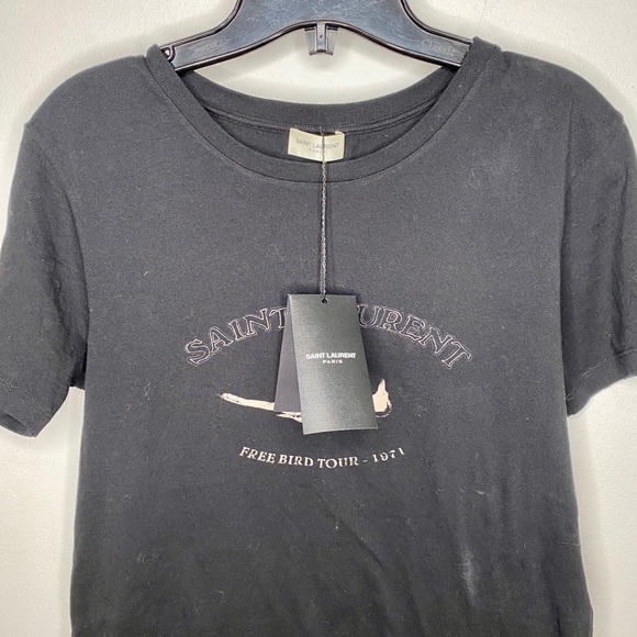 Authentic Saint Laurent ‘Free Bird Tour’ Tee - Picture 5 of 14